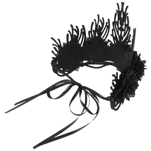 Happyyami Halloween Vintage Krone - Blumen Stirnband Gothic Floral Kopfschmuck Krone - Haarband Kostüm Kopfbedeckung für Frauen Halloween Cosplay Maskerade Party Happyyami Halloween Vintage Krone - Blumen Stirnband Gothic Floral Kopfschmuck Krone - Haarband Kostüm Kopfbedeckung für Frauen Halloween Cosplay Maskerade Party von Happyyami