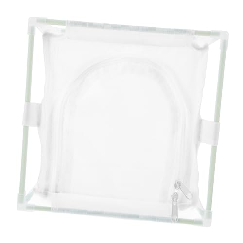 Happyyami Insektenkäfig Netzkäfig für Schmetterlingshabitate Tierpfleger Schmetterlingskäfige aus Netzgewebe Lebensraumkäfig für Schmetterlinge Cricket-Keeper Schmetterlingsgehege PVC Weiß von Happyyami
