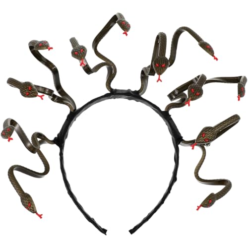 Happyyami Medusa-Schlangen-Stirnband Griechische Medusa-Schlangenkrone Medusa-Haarband Cosplay-Kostüm Kopfschmuck Karneval Halloween Maskerade Anzieh Happyyami Medusa-Schlangen-Stirnband Griechische Medusa-Schlangenkrone Medusa-Haarband Cosplay-Kostüm Kopfschmuck Karneval Halloween Maskerade Anzieh von Happyyami