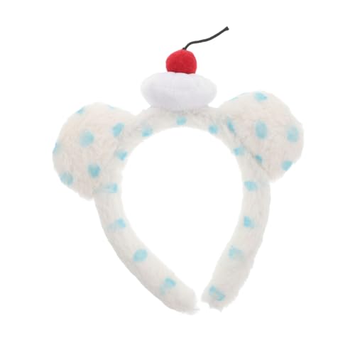 Happyyami Plüsch Stirnband mit Bärenohren und Dots Süßes Tierhaar Zubehör für Kosmetik Gesichtspflege und Partys Haarbedeckung für Vielseitig von Happyyami
