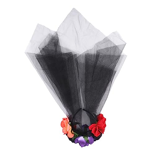 Happyyami Schleier Haarschmuck Kopfschmuck für die Party Blumen-Haarreifen Party-Kopfbedeckung Party-Kopfschmuck Halloween-Haare Happyyami Schleier Haarschmuck Kopfschmuck für die Party Blumen-Haarreifen Party-Kopfbedeckung Party-Kopfschmuck Halloween-Haare von Happyyami