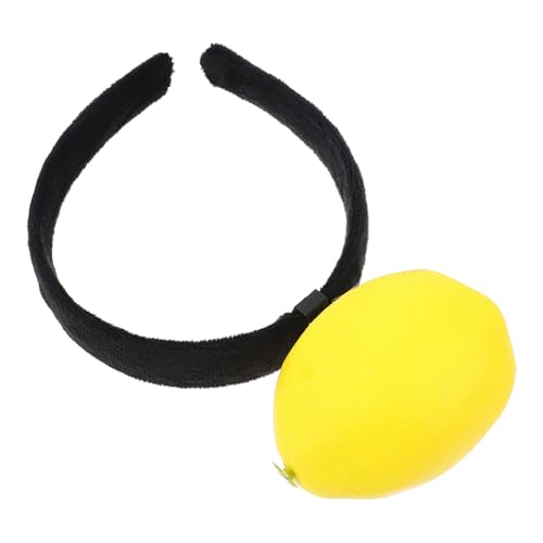 Happyyami lustiges Stirnband Zitronenkopfschmuck Lustiger Frucht-Haarreifen Neuartiger Kopfschmuck zum Verkleiden Weihnachtsstirnbänder für frauen Obst Haarband Polyester von Happyyami