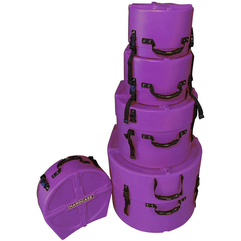 Hardcase Colored Fully Lined 10/12/14/20/14 Purple Drum Case Set von Hardcase