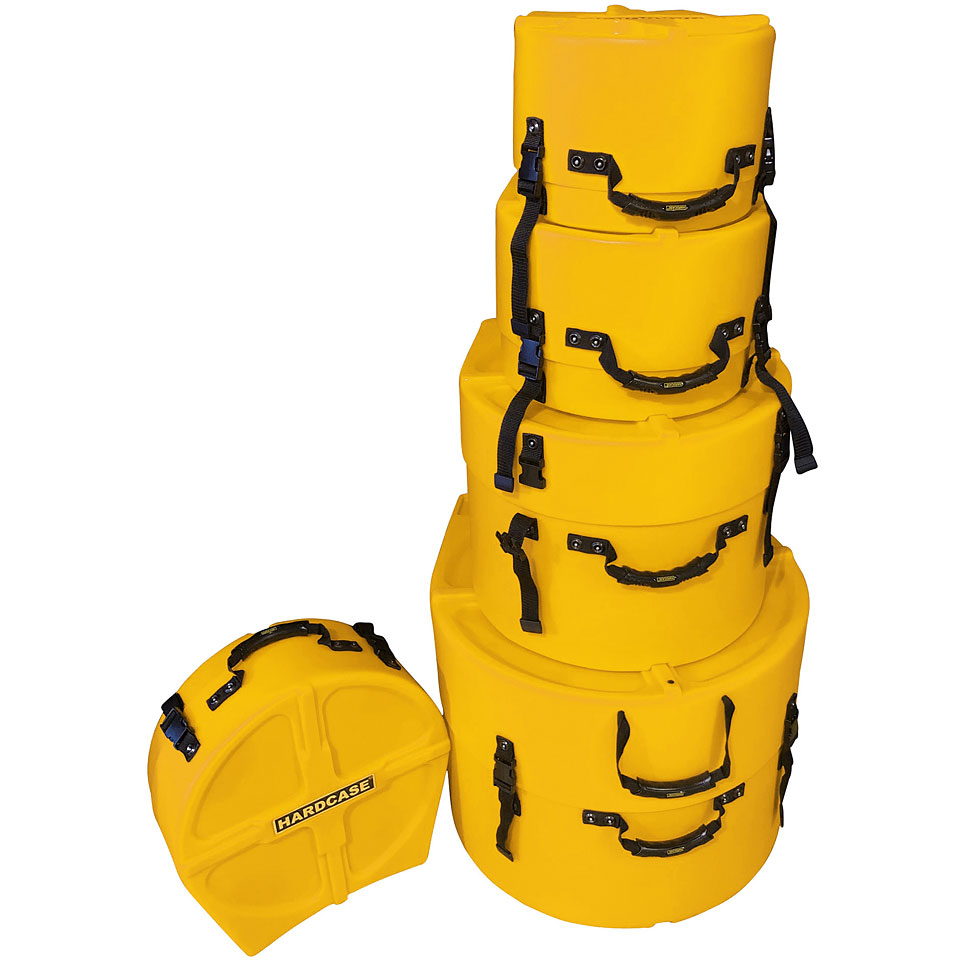 Hardcase Colored HLROCKFUS-3Y Fully Lined 22/10/12/16/14 Yellow Drum von Hardcase