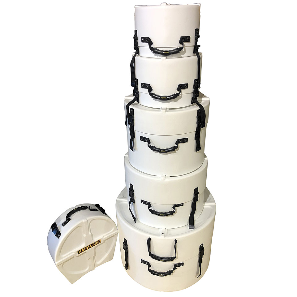 Hardcase Colored Fully Lined 22" Hyperdrive Drum Case Set White von Hardcase
