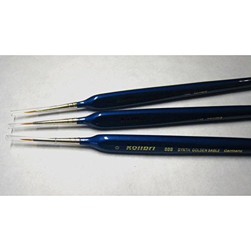 Harder & Steenbeck Pinsel 888 Synth. Golden Sable Haar Gr. 10/0 170009 3Stück von Harder & Steenbeck