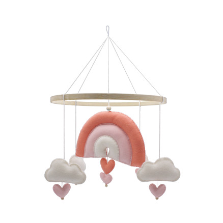 DIY-Set Regenbogen-Mobile Rosa Filz von Hardicraft