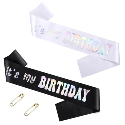 Schwarze Und WeißSchärpe Geburtstag mit Folienbeschriftung Satin, 2 Stück Happy Birthday Queen Geburtstag Schärpe, Satin Geburtstag Schärpe, Birthday Queen Banner für Geburtstag Party Deko Zubehör Schwarze Und WeißSchärpe Geburtstag mit Folienbeschriftung Satin, 2 Stück Happy Birthday Queen Geburtstag Schärpe, Satin Geburtstag Schärpe, Birthday Queen Banner für Geburtstag Party Deko Zubehör von Hariendny