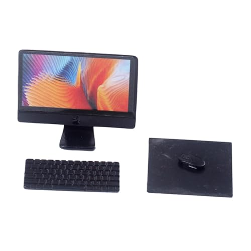Harilla 1/12 Puppenhaus Desktop Computer Set Zubehör Spielzeug, Kinder Rollenspielset Puppenhaus Dekoration, Harilla 1/12 Puppenhaus Desktop Computer Set Zubehör Spielzeug, Kinder Rollenspielset Puppenhaus Dekoration, von Harilla