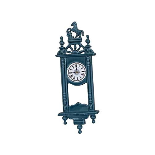 Harilla 1/12 Puppenhaus Miniatur Wanduhr, DIY Szene Zubehör, Puppenhaus Möbel Dekor Zubehör, Blau Harilla 1/12 Puppenhaus Miniatur Wanduhr, DIY Szene Zubehör, Puppenhaus Möbel Dekor Zubehör, Blau von Harilla