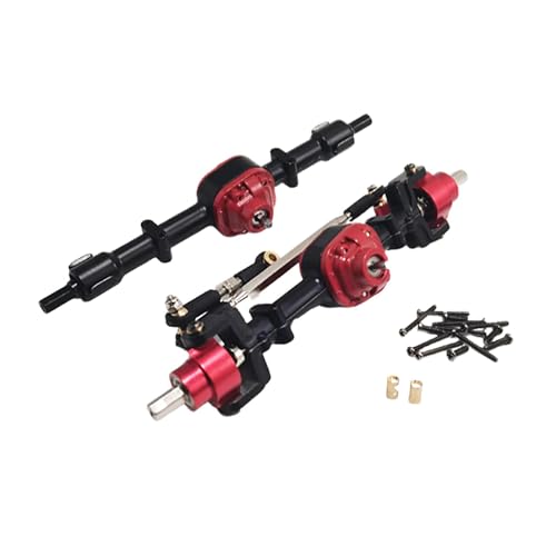 Harilla 1/12 RC-Car-Vorder- und Hinterachsensatz, RC-Car-Ersatzteile, Robustes Metall, professionell, zu installieren, für MN78, Schwarz von Harilla