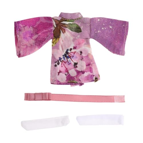 Harilla 1/12 Skala weibliche Puppe Kimono Set, Mini Fashion Sturdy Clothing Action Figur Kleidung für 6 -Zoll -Actionfiguren Kostüm, Lila Harilla 1/12 Skala weibliche Puppe Kimono Set, Mini Fashion Sturdy Clothing Action Figur Kleidung für 6 -Zoll -Actionfiguren Kostüm, Lila von Harilla