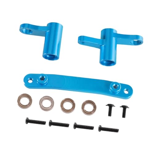 Harilla 1/16 RC Autolenker Montage RC Fahrzeugteile Stilvoll Lagermetall für 16101 02 03 04 16201 16106, Blau von Harilla
