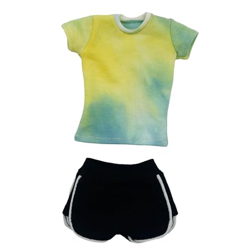 Harilla 1/6 Shirt mit Sommershorts Running Shorts Realistische stilvolle Sommertops Casual Short Sleee für 12 -Zoll -Figuren ACCS ACCS, Gelb Harilla 1/6 Shirt mit Sommershorts Running Shorts Realistische stilvolle Sommertops Casual Short Sleee für 12 -Zoll -Figuren ACCS ACCS, Gelb von Harilla