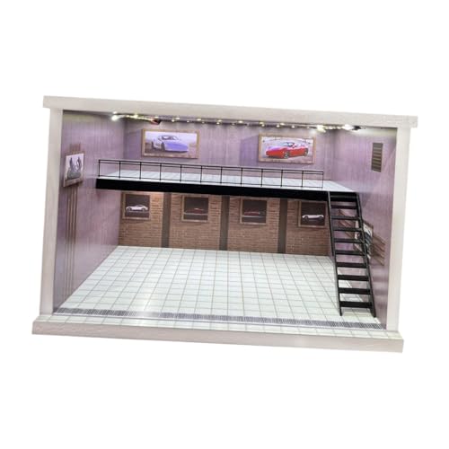 Harilla 1/64 1/36 1/32 Skala Garage Vitrine Hintergrund Staubdicht Auto Modell Parkplatz Doppelschicht für Legierung Auto Diorama Layout, Rosa Rechte Treppe Harilla 1/64 1/36 1/32 Skala Garage Vitrine Hintergrund Staubdicht Auto Modell Parkplatz Doppelschicht für Legierung Auto Diorama Layout, Rosa Rechte Treppe von Harilla