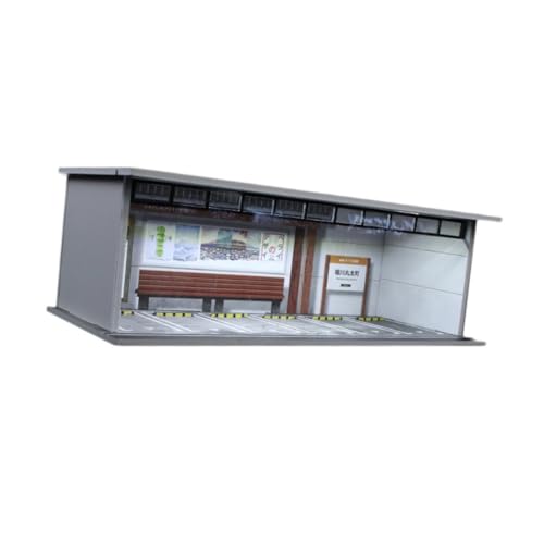 Harilla 1/64 Druckguss-Auto-Vitrine mit Parkplatz-Szene, Tischdekoration mit Licht, Auto-Garage-Vitrine für Sammler, Spielzeugautos, Sportwagen, Stil f von Harilla