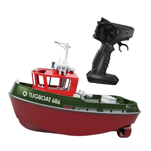Harilla 1/72 RC Tugboat RC Boat wasserdichte Doppelmotor -Fernbedienungsschiffe Wasserspielzeug für Jungen Mädchen Kids River Wasserseen Wasserseen, GrÜn Harilla 1/72 RC Tugboat RC Boat wasserdichte Doppelmotor -Fernbedienungsschiffe Wasserspielzeug für Jungen Mädchen Kids River Wasserseen Wasserseen, GrÜn von Harilla