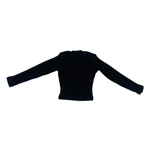 Harilla 1: 6 Langarm -Tops, Miniatur -Casual -Tops, für 12 -Zoll -Actionfiguren für Frauen, Schwarz von Harilla