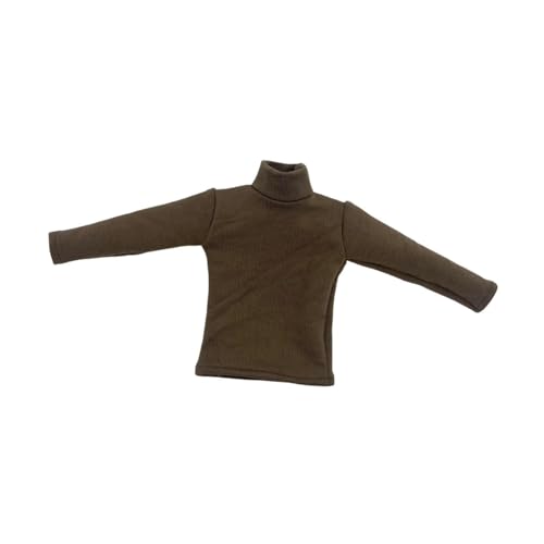 Harilla 1: 6 Strickpullover Basic Top Casual Stylish Realistic Retro Outfit Kostüm Casual Pullover für 12 Zoll Figuren Körperzubehör, Braun von Harilla