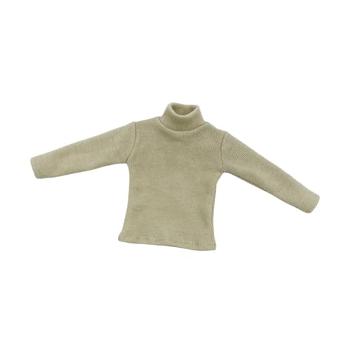 Harilla 1: 6 Strickpullover Basic Top Casual Stylish Realistic Retro Outfit Kostüm Casual Pullover für 12 Zoll Figuren Körperzubehör, Khaki von Harilla