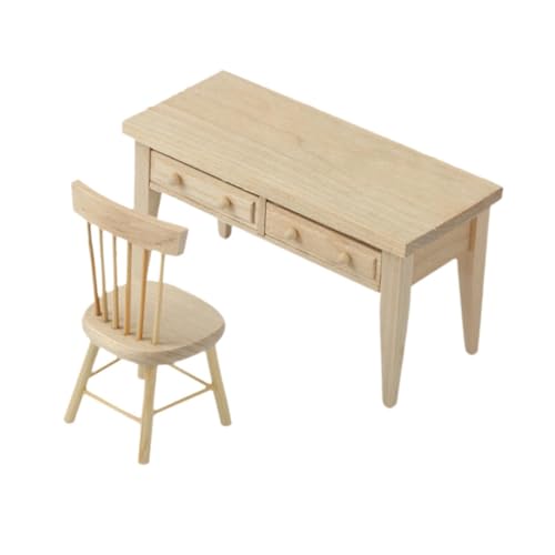 Harilla 1:12 Dollhouse Mini Möbel tun Spiele Requisiten Kinder Spielen Spielzeugpuppenhouse -Zubehörgeschenk Creative Home Dekoration Schreibtischstuhl von Harilla