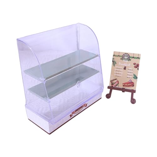 Harilla 1:12 Puppenhaus-Bäckerei-Vitrine, Modell, Cupcake, Einzelhandel, Theke, Sammlungen, Bastel-Miniatur-Schrankmöbel für DIY-Szenerie, Grün von Harilla
