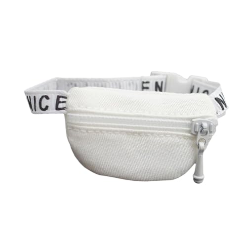Harilla 1:6 1:12 Puppen-Crossbody-Gürteltasche Modell, DIY-Projekte Diorama-Szenerie, kleine Hüfttasche Miniatur-Szene für Feengarten, Weiß von Harilla