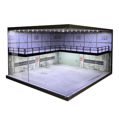 Harilla 1:64 Automodell-Parkplatz, doppelschichtiger Acryl-Hintergrund, LED-Vitrine, Druckguss-Autodisplay für Druckguss-Auto-Diorama, Blaue Steine Harilla 1:64 Automodell-Parkplatz, doppelschichtiger Acryl-Hintergrund, LED-Vitrine, Druckguss-Autodisplay für Druckguss-Auto-Diorama, Blaue Steine von Harilla