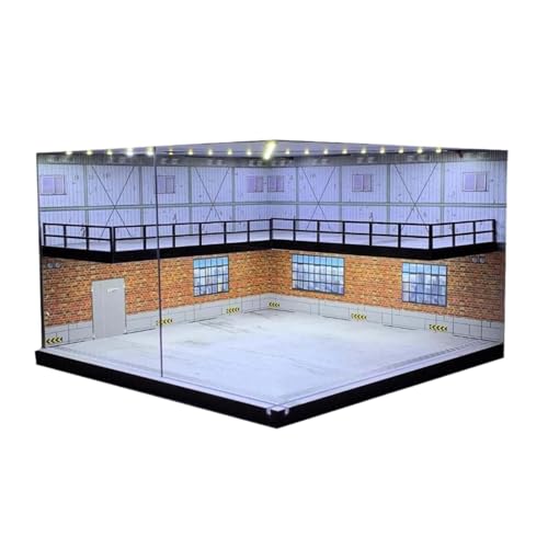 Harilla 1:64 Automodell-Parkplatz, doppelschichtiger Acryl-Hintergrund, LED-Vitrine, Druckguss-Autodisplay für Druckguss-Auto-Diorama, Rote Ziegelsteine Harilla 1:64 Automodell-Parkplatz, doppelschichtiger Acryl-Hintergrund, LED-Vitrine, Druckguss-Autodisplay für Druckguss-Auto-Diorama, Rote Ziegelsteine von Harilla