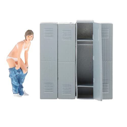 Harilla 1:64 Bemalte Bühnenfiguren Harz Diorama Garage Kleiderschrank für von Harilla