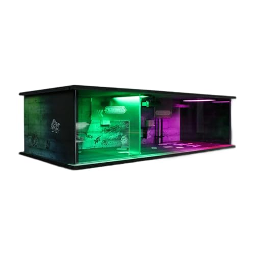 Harilla 1:64 WAHR -GARAGES MULDEL mit LED GARAGES DISHAUSCHAFTSKAFTSPAHRSCHALTE ERHALTENSCHALTE PARKAGES Diorama FÜR für DIECAST CAR von Harilla