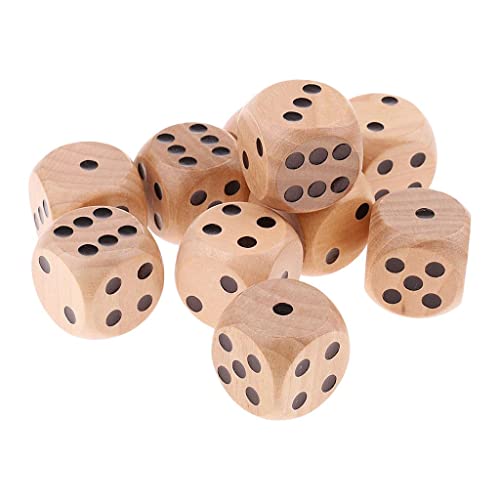 Harilla 10 Stücke Holz Würfel D6 Würfel Set 30mm Runde Ecke für DND Board Spiel Der Farbe, Holz, wie beschrieben Harilla 10 Stücke Holz Würfel D6 Würfel Set 30mm Runde Ecke für DND Board Spiel Der Farbe, Holz, wie beschrieben von Harilla