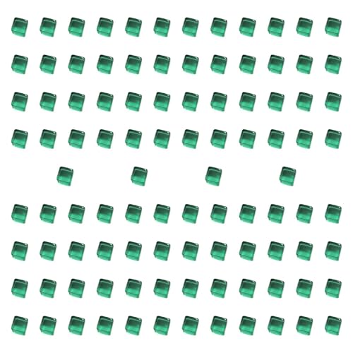 Harilla 100 Stück Acrylwürfelblöcke, sensorisches Trainingsspielzeug, sechsseitige Blankowürfel für Vorschul-Fantasie-Frühlernzentren, GrÜn von Harilla