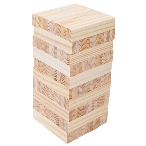 Harilla 100-teiliger Turmblock-Bausatz aus Holz, stapelbare Entwicklungsblöcke, Leere Bausteine, Bausteinsatz, Taumeltürme für den Außenbereich, ab 6 Jahren von Harilla