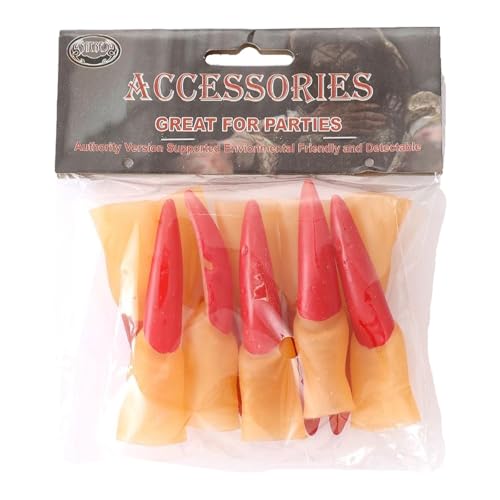 Harilla 10x Hexenfinger Hexennägel Halloween Kostüm Zubehör Nagelabdeckungen Monster Fingerkrallen für Bühnenauftritte Maskerade, 2 cm X 9 cm von Harilla きん