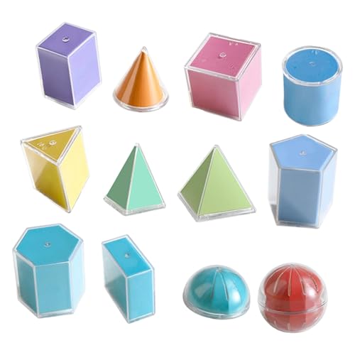 Harilla 12Pcs Geometrische Formen Blöcke Lehrer Aids Jungen Mädchen Math Spiele Praktische Wiederverwendbare Form Anerkennung Pädagogisches von Harilla