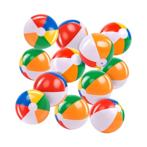 Harilla 12pcs aufblasbare Strandbälle Strandspielzeug Leichte Neuheit Pool Balls Pool Spielzeug für Spiele Erwachsene Kids Beachball Party Gefälligkeiten von Harilla