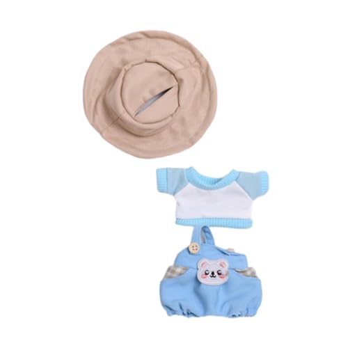 Harilla 15cm 17cm Plüsch Puppenkleidung,Puppen Overall Set,Plüsch Puppenzubehör,Anziehsachen,Kostüme Kuscheltiere Kleidung Stylisch, Blaues Set mit Hut Harilla 15cm 17cm Plüsch Puppenkleidung,Puppen Overall Set,Plüsch Puppenzubehör,Anziehsachen,Kostüme Kuscheltiere Kleidung Stylisch, Blaues Set mit Hut von Harilla