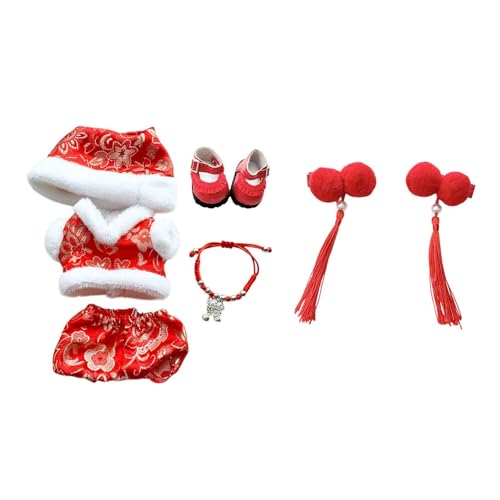 Harilla 17 cm Plüsch-Puppenkleidung, Puppen-Neujahrskostüm, Tang-Anzug, Cosplay, Mode, Foto-Requisiten, niedliche, Bequeme Kuscheltier-Kleidung, mit Schuh-haarnadel Harilla 17 cm Plüsch-Puppenkleidung, Puppen-Neujahrskostüm, Tang-Anzug, Cosplay, Mode, Foto-Requisiten, niedliche, Bequeme Kuscheltier-Kleidung, mit Schuh-haarnadel von Harilla