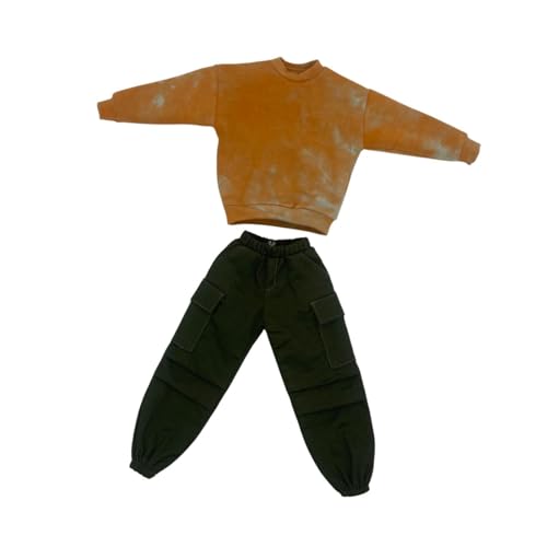 Harilla 2 Stück Oberteil und Hose im Maßstab 1:6, Miniaturkleidung, handgefertigte Puppenkleidung für 12-Zoll-Anzieh-Actionfiguren, Zubehör, Sweatshirt mit Rundhalsausschnitt Harilla 2 Stück Oberteil und Hose im Maßstab 1:6, Miniaturkleidung, handgefertigte Puppenkleidung für 12-Zoll-Anzieh-Actionfiguren, Zubehör, Sweatshirt mit Rundhalsausschnitt von Harilla