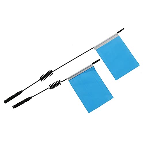 Harilla 2 Stück RC Dekorationsantenne Metallantenne Flagge Fernsteuerung Auto Simulation Deko Langlebiges Metallgewebe für Modellauto Sammlung RC Wagen, Blau von Harilla
