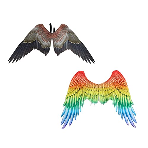 Harilla 2 Stück himmlische Flügel Kostüm für Feste und Feiern, Adler und bunt von Harilla