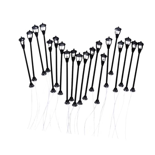 Harilla 20 stück Warm Weiß LED Lampe Miniatur Straße Licht Modell Vielseitig Prop Miniatur Gärten Ornament Eisenbahn Zug Laterne von Harilla