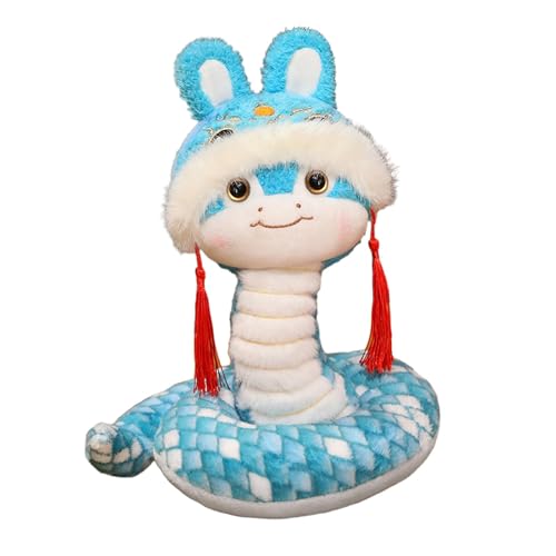 Harilla 2025 Chinesische Schlange Plüsch Spielzeug Neue Jahr Schlange Puppe Kreative Decor Schlange Plushie für Party Liefert Souvenir Chinesische Neue Jahr, Blau Harilla 2025 Chinesische Schlange Plüsch Spielzeug Neue Jahr Schlange Puppe Kreative Decor Schlange Plushie für Party Liefert Souvenir Chinesische Neue Jahr, Blau von Harilla
