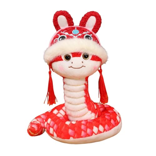 Harilla 2025 Chinesische Schlange Plüsch Spielzeug Neue Jahr Schlange Puppe Kreative Decor Schlange Plushie für Party Liefert Souvenir Chinesische Neue Jahr, Rot Harilla 2025 Chinesische Schlange Plüsch Spielzeug Neue Jahr Schlange Puppe Kreative Decor Schlange Plushie für Party Liefert Souvenir Chinesische Neue Jahr, Rot von Harilla