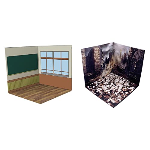 Harilla 2er Set Miniatur Szene Deko für Zuhause in 1:12 Maßstab, Trümmer im Klassenzimmer von Harilla
