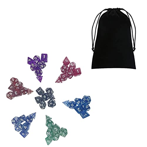 Harilla 49-teiliges polyedrisches Würfel-Set, mehrseitige RPG-Würfel mit Tasche für Tischspiele, Mathespiele, Rollenspiele, Partybevorzugungen, Unterhaltung Harilla 49-teiliges polyedrisches Würfel-Set, mehrseitige RPG-Würfel mit Tasche für Tischspiele, Mathespiele, Rollenspiele, Partybevorzugungen, Unterhaltung von Harilla
