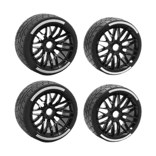 Harilla 4X 1/7 RC -Auto Reifen RC Ersatzteile DIY Modified Supply Assembly Ersatz auf Road Tire für Hobby Modell RC Hobby Car, Schwarz Harilla 4X 1/7 RC -Auto Reifen RC Ersatzteile DIY Modified Supply Assembly Ersatz auf Road Tire für Hobby Modell RC Hobby Car, Schwarz von Harilla