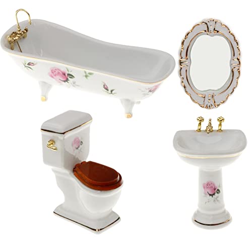 Harilla 4X 1:12 Puppenhaus Miniaturen Weiße Badewanne Badezimmer Zubehör Möbel Harilla 4X 1:12 Puppenhaus Miniaturen Weiße Badewanne Badezimmer Zubehör Möbel von Harilla
