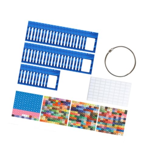 Harilla 50 -fache kleine Perlen Veranstalter klarer Fensterversesteln Aufbewahrungsbeutel mit Bindemittelringen und Aufklebern Accessoires, Blau von Harilla